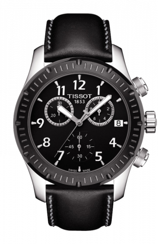 Tissot V8 Quartz Chronograph PVD Bezel Leather
