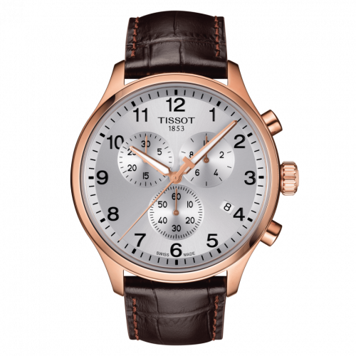 Tissot Chrono XL Classic Rose Gold PVD Silver Strap