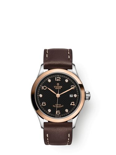 Tudor 1926 28 Stainless Steel Rose Gold Black - Diamond Strap