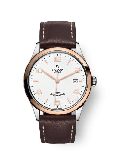 Tudor 1926 39 Stainless Steel Rose Gold White Strap