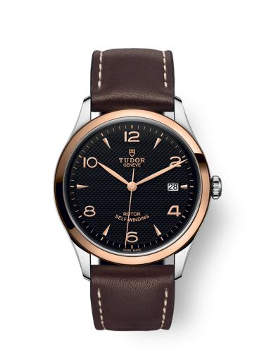 Tudor 1926 39 Stainless Steel Rose Gold Black Strap