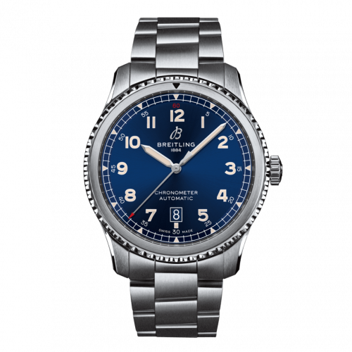 Breitling Aviator 8 Automatic 41 Stainless Steel Blue Bracelet