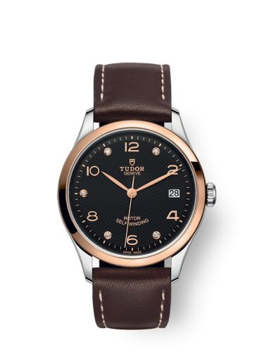 Tudor 1926 36 Stainless Steel Rose Gold Black - Diamond Strap