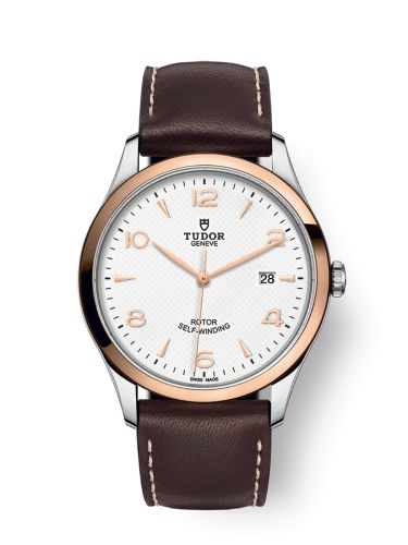 Tudor 1926 41 Stainless Steel Rose Gold White Strap