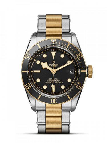 Tudor Heritage Black Bay Black S&G Stainless Steel Yellow Gold Black Bracelet