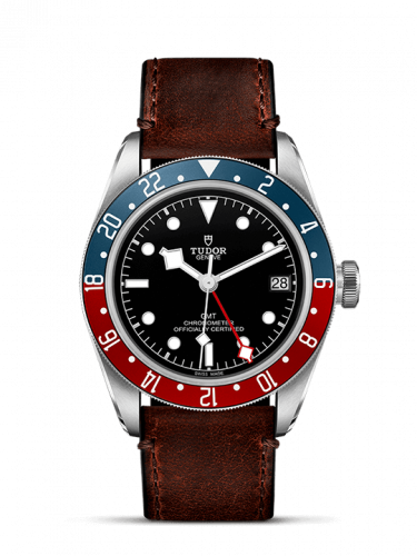 Tudor Black Bay GMT Stainless Steel Black Pepsi Leather