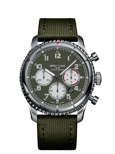 Breitling Aviator 8 B01 Chronograph 43 Stainless Steel Curtiss Warhawk Canvas Tang