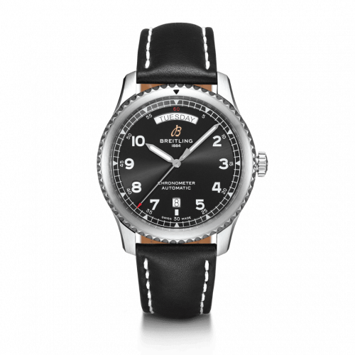 Breitling Navitimer 8 Automatic Day & Date 41 Stainless Steel Black Black Calf Folding