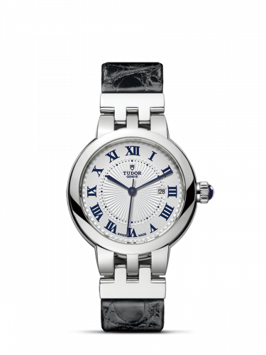 Tudor Clair de Rose 30 Stainless Steel Silver-Roman Alligator