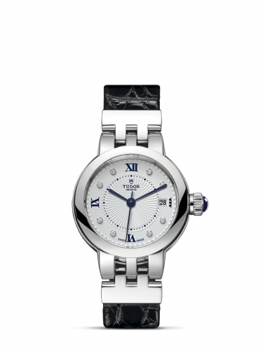 Tudor Clair de Rose 26 Stainless Steel Silver-Diamond Alligator