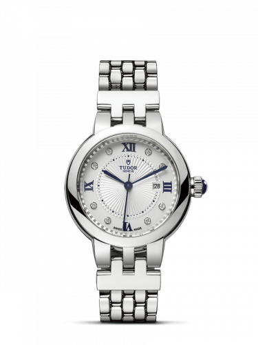 Tudor Clair de Rose 30 Stainless Steel Silver-Diamond Bracelet