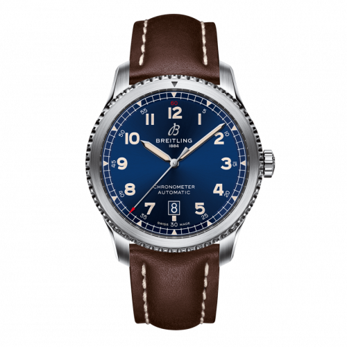 Breitling Aviator 8 Automatic 41 Stainless Steel Blue Calf Pin