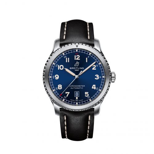 Breitling Aviator 8 Automatic 41 Stainless Steel Blue Calf Folding