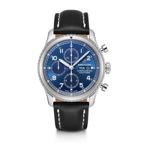 Breitling Navitimer 8 Chronograph 43 Stainless Steel Blue Black Calf
