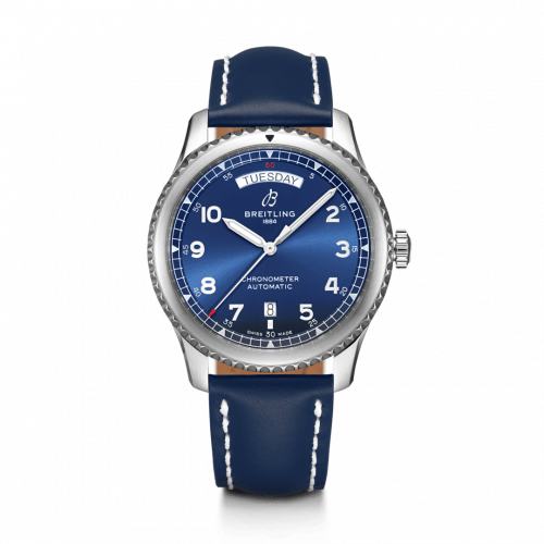 Breitling Navitimer 8 Automatic Day & Date 41 Stainless Steel Blue Blue Calf Folding