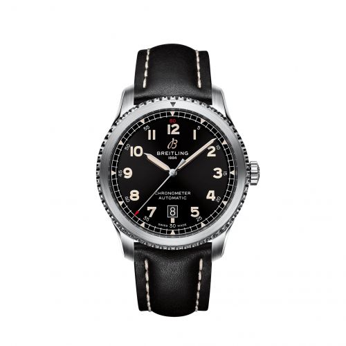 Breitling Aviator 8 Automatic 41 Stainless Steel Black Calf Folding