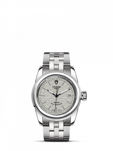 Tudor Glamour Date 26 Stainless Steel Jacquard Silver Bracelet