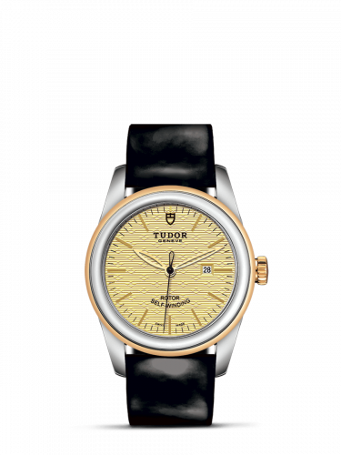 Tudor Glamour Date 31 Stainless Steel Yellow Gold Jacquard Champagne Strap