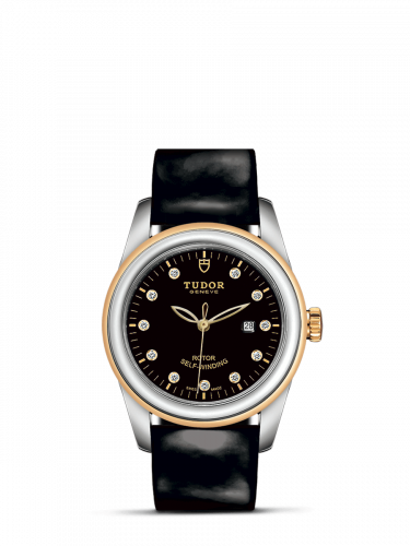 Tudor Glamour Date 31 Stainless Steel Yellow Gold Black-Diamond Strap