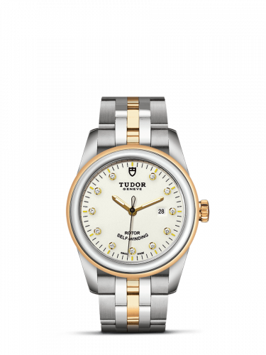 Tudor Glamour Date 31 Stainless Steel Yellow Gold Opaline-Diamond Bracelet