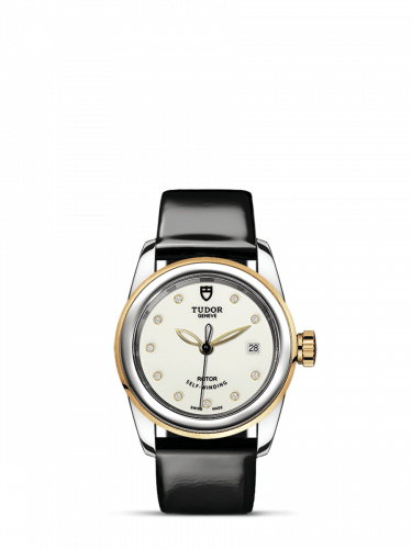 Tudor Glamour Date 26 Stainless Steel Yellow Gold Opaline-Diamond Strap