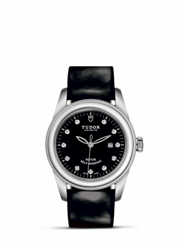 Tudor Glamour Date 31 Stainless Steel Black-Diamond Strap