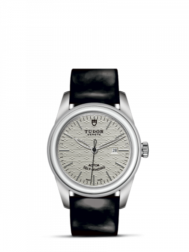Tudor Glamour Date 31 Stainless Steel Jacquard Silver Strap
