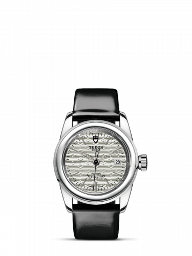 Tudor Glamour Date 26 Stainless Steel Jacquard Silver Strap