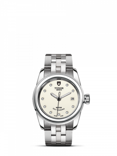 Tudor Glamour Date 26 Stainless Steel Opaline-Diamond Bracelet