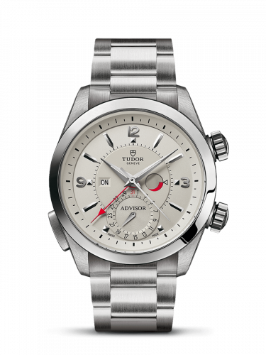 Tudor Heritage Advisor Stainless Steel TItanium Silver Bracelet