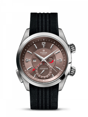 Tudor Heritage Advisor Stainless Steel TItanium Cognac Silk