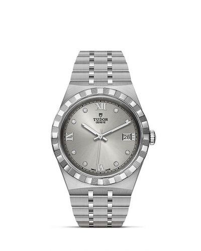 Tudor Royal Date 38 Stainless Steel Silver - Diamond