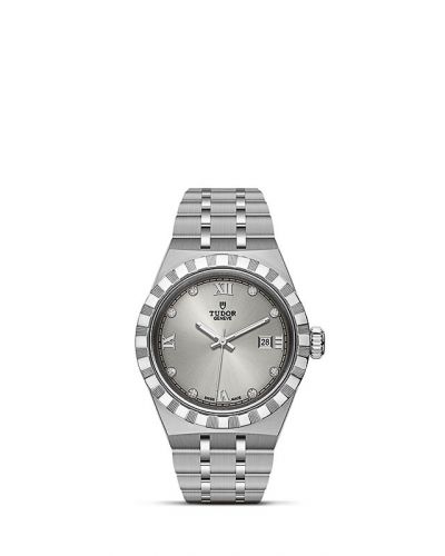 Tudor Royal Date 28 Stainless Steel Silver - Diamond