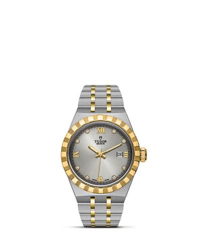 Tudor Royal Date 28 Stainless Steel Yellow Gold Silver - Diamond
