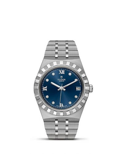 Tudor Royal Date 34 Stainless Steel Blue - Diamond