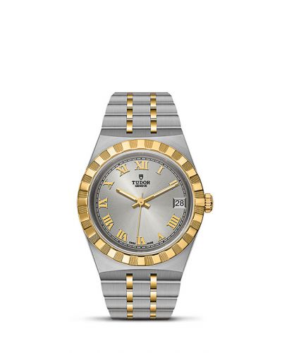 Tudor Royal Date 34 Stainless Steel Yellow Gold Silver - Roman