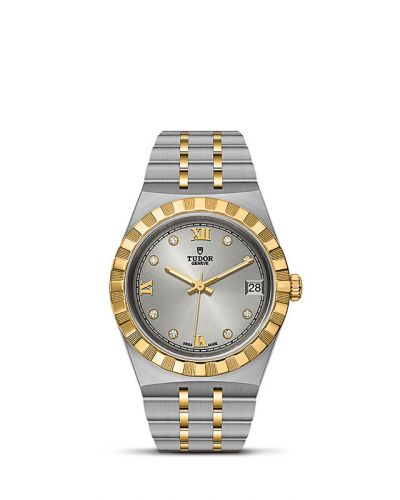 Tudor Royal Date 34 Stainless Steel Yellow Gold Silver - Diamond
