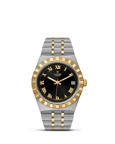 Tudor Royal Date 34 Stainless Steel Yellow Gold Black - Roman