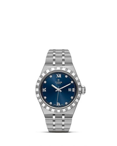 Tudor Royal Date 28 Stainless Steel Blue - Diamond