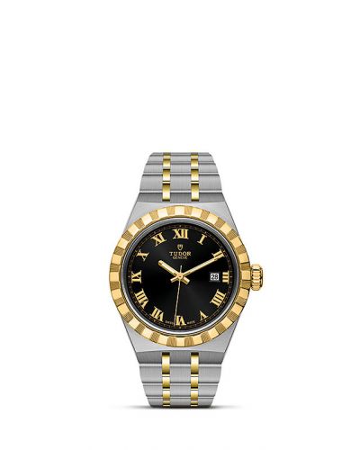 Tudor Royal Date 28 Stainless Steel Yellow Gold Black - Roman