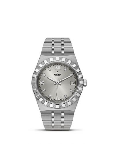 Tudor Royal Date 34 Stainless Steel Silver - Diamond
