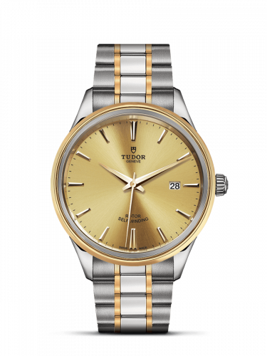 Tudor Style 41 Stainless Steel Yellow Gold Champagne Bracelet