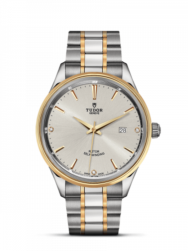 Tudor Style 41 Stainless Steel Yellow Gold Silver-Diamond Bracelet
