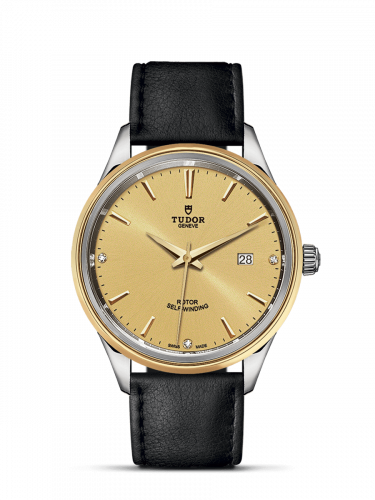 Tudor Style 41 Stainless Steel Yellow Gold Champagne-Diamond Strap