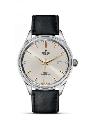 Tudor Style 41 Stainless Steel Silver-Diamond Strap
