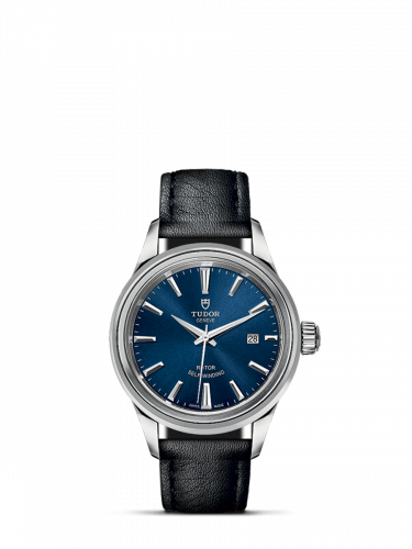 Tudor Style 28 Stainless Steel Blue Strap