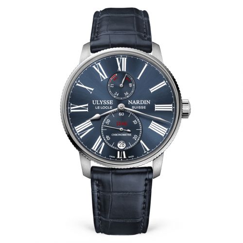 Ulysse Nardin Marine Torpilleur Stainless Steel Blue Alligator