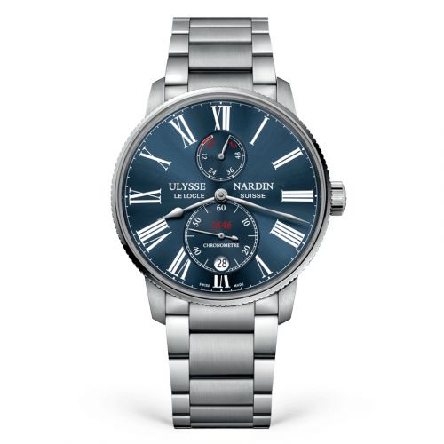 Ulysse Nardin Marine Torpilleur Stainless Steel Blue Bracelet