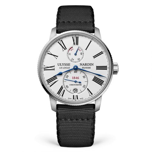 Ulysse Nardin Marine Torpilleur Stainless Steel White Fabric