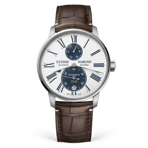 Ulysse Nardin Marine Torpilleur Stainless Steel Panda Alligator